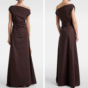 NWT STAUD Phare Maxi Dress Gown Sz2/8 Earth Brown Chocolate Cafe Cocktail Party